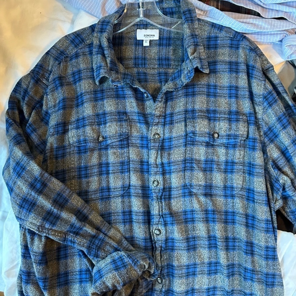 Sonoma Goods For Life® Super Soft Flannel Button Down Shirt - Picture 4 of 9